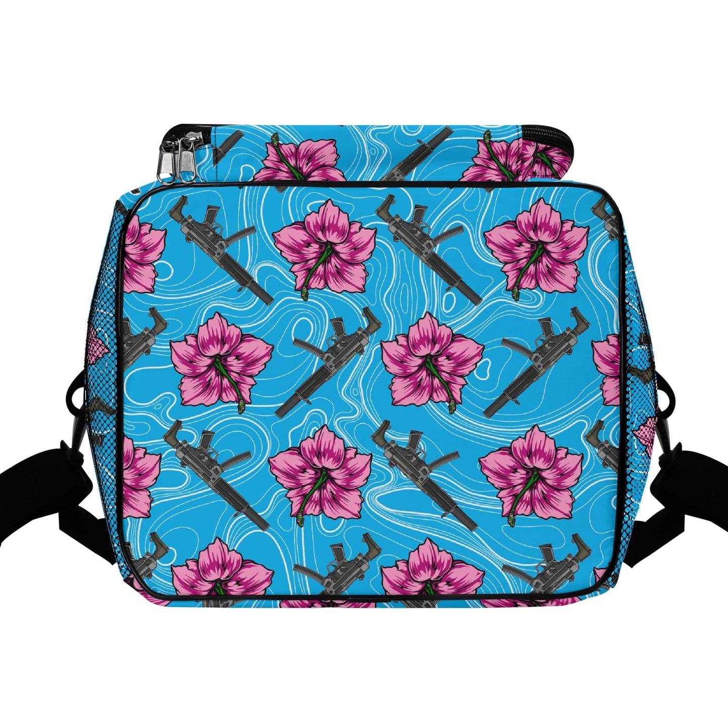 High Capacity Hibiscus Blue Leakproof Cooler Bag