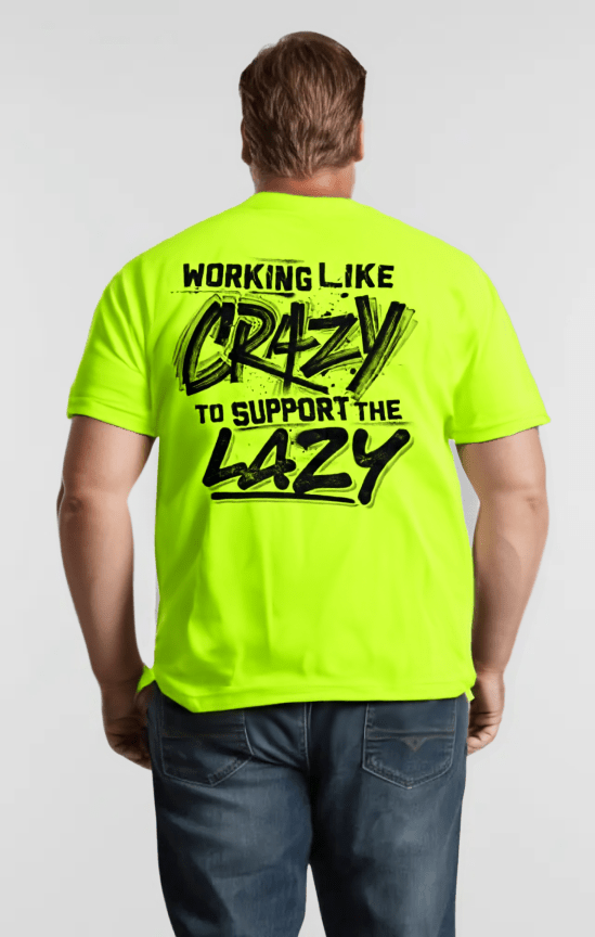 Load image into Gallery viewer, Crazy - Safety Yellow T-Shirt