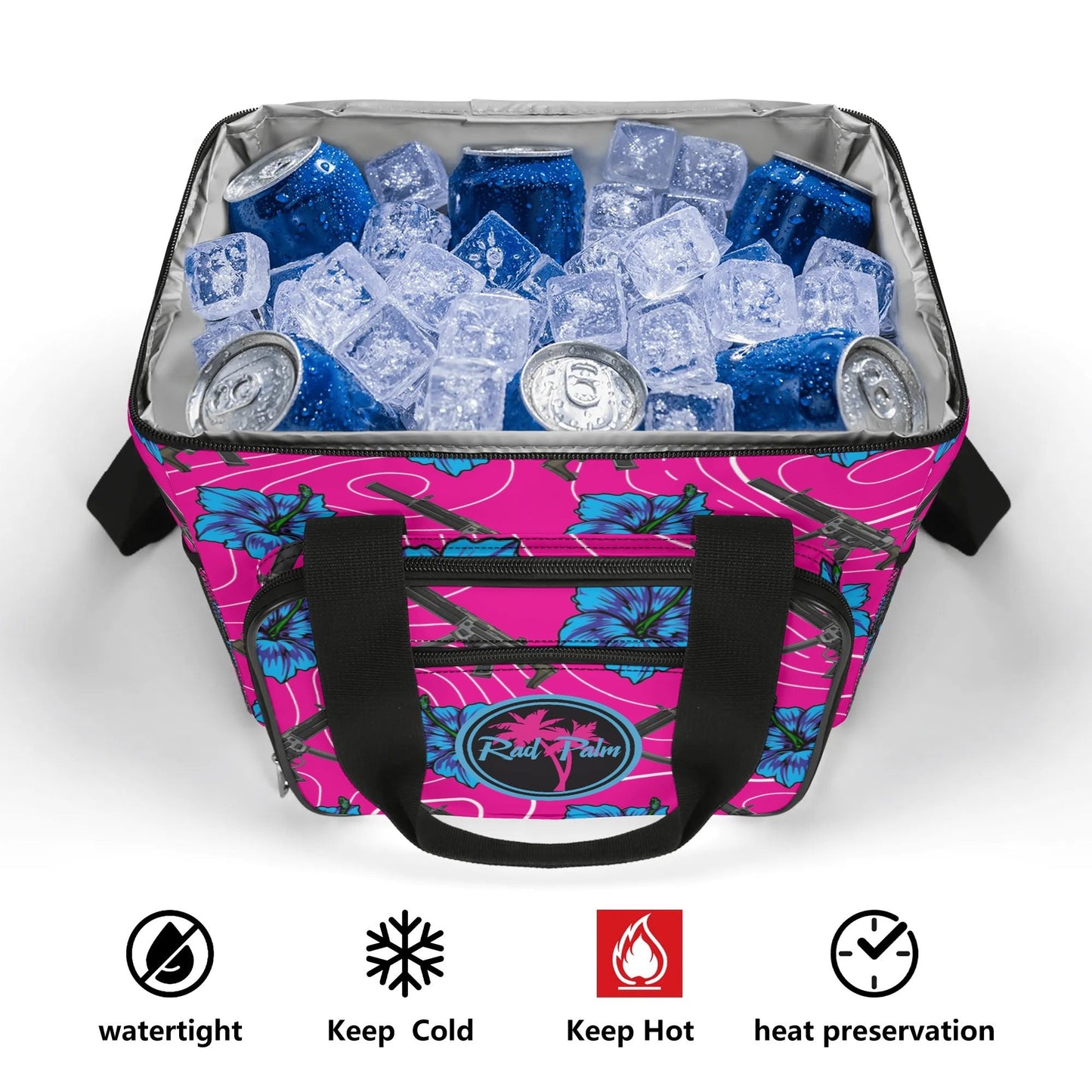 High Capacity Hibiscus Leakproof Cooler Bag