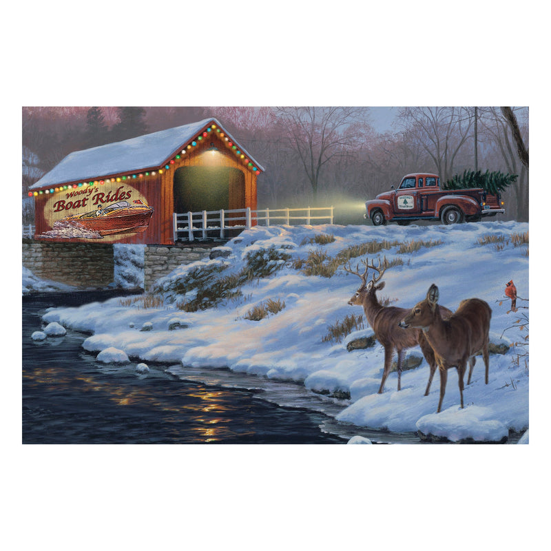 Load image into Gallery viewer, LED Art 24in x 16in-Holiday Traditions
