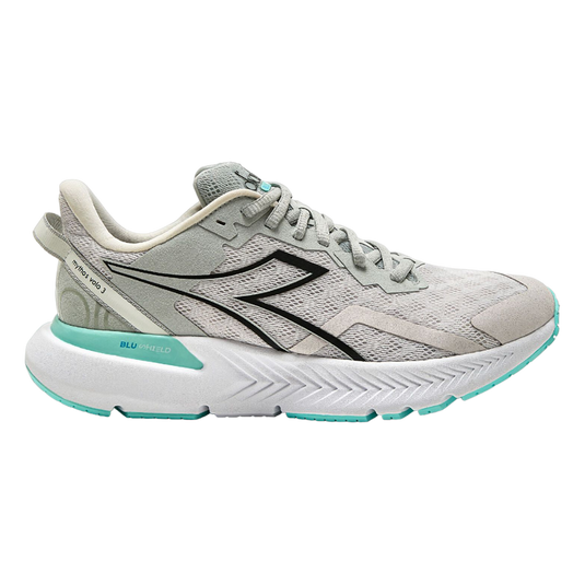 Women's Diadora Mythos Blushield Volo 3, Silver/Black, 7 B Medium - Skoutley Outdoors LLC