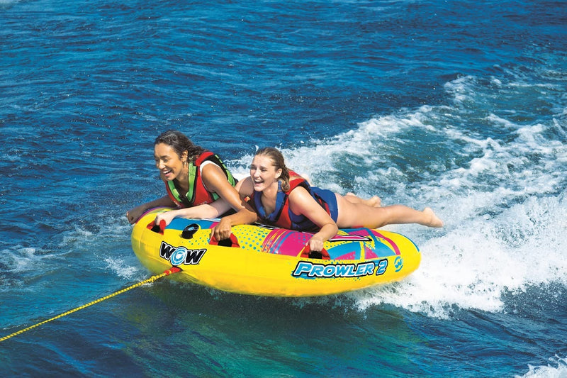 Load image into Gallery viewer, WOW Watersports Prowler Towable 2 Person 2P Starter Kit with 12V Pump and 2K Tow Rope