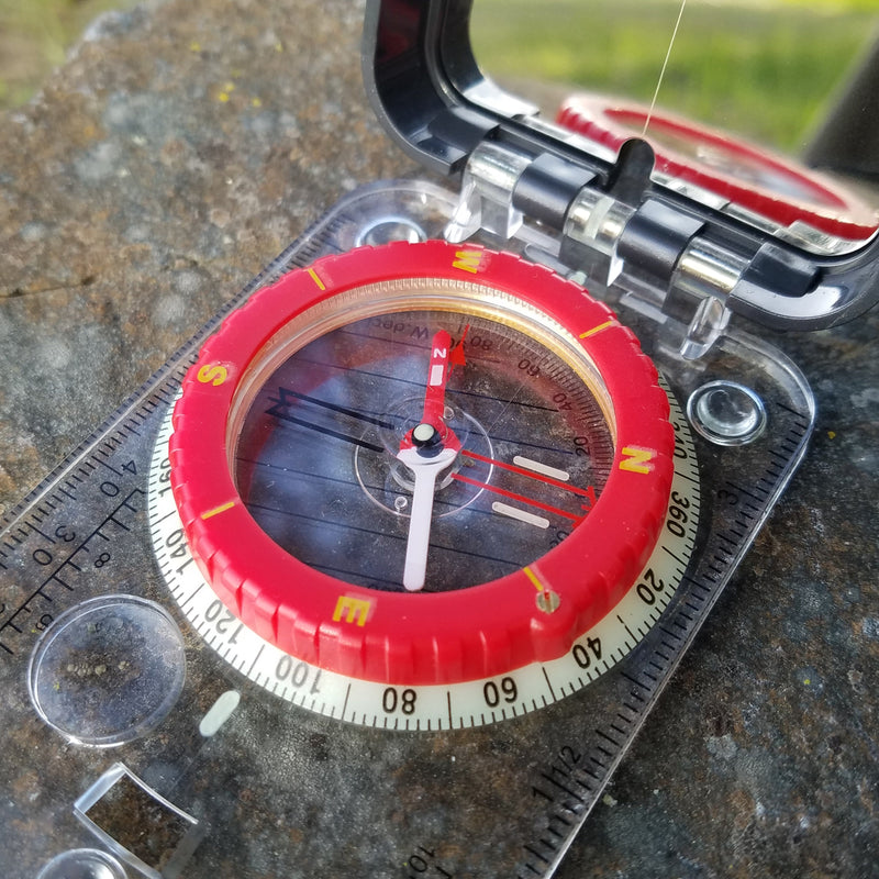 Load image into Gallery viewer, RS46 Mirrored Sighting Compass with Declination Adjustment, Clinometer & Map LED