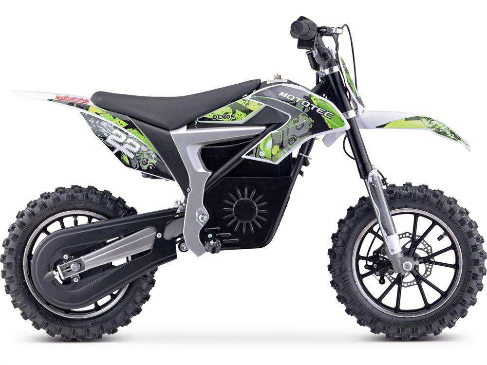 Mototec 36v 500w Demon Electric Dirt Bike Lithium Green - Skoutley Outdoors LLC