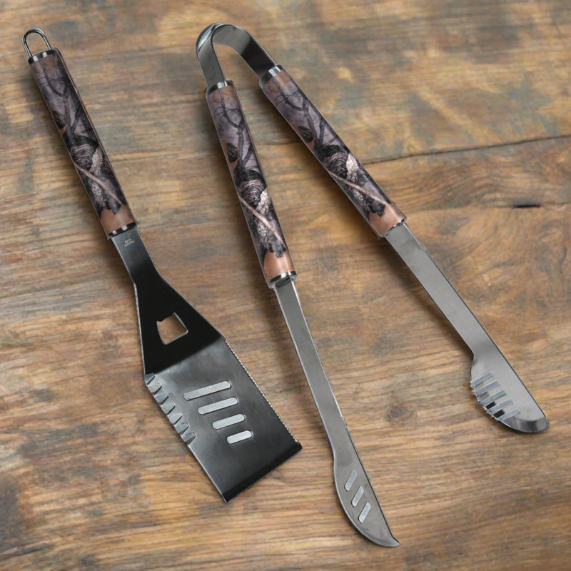 Load image into Gallery viewer, BBQ Tool Set SS 2pc-Camo