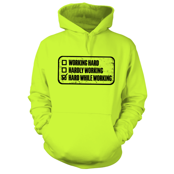 Load image into Gallery viewer, Working Hard - Safety Yellow Hoodie