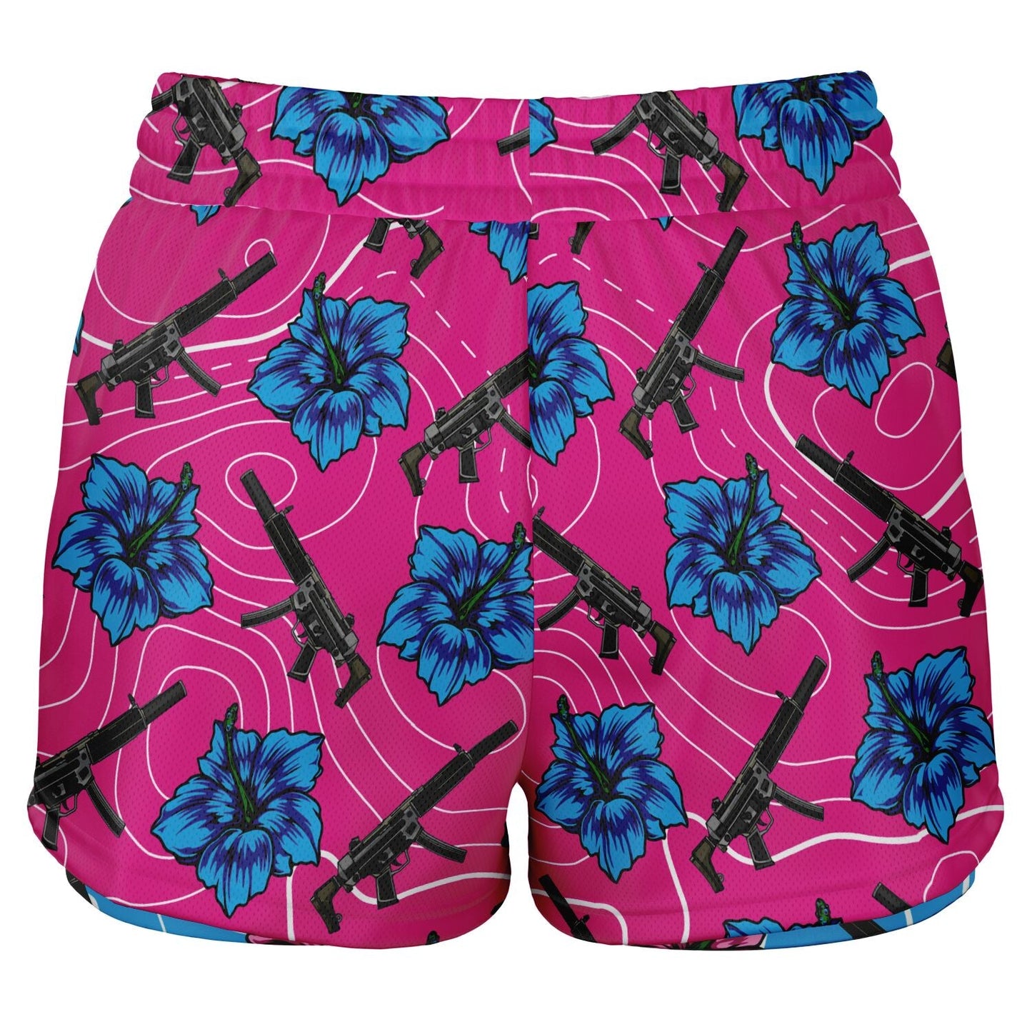 Rad Palm High Capacity Hibiscus Women's 2 in 1 Shorts