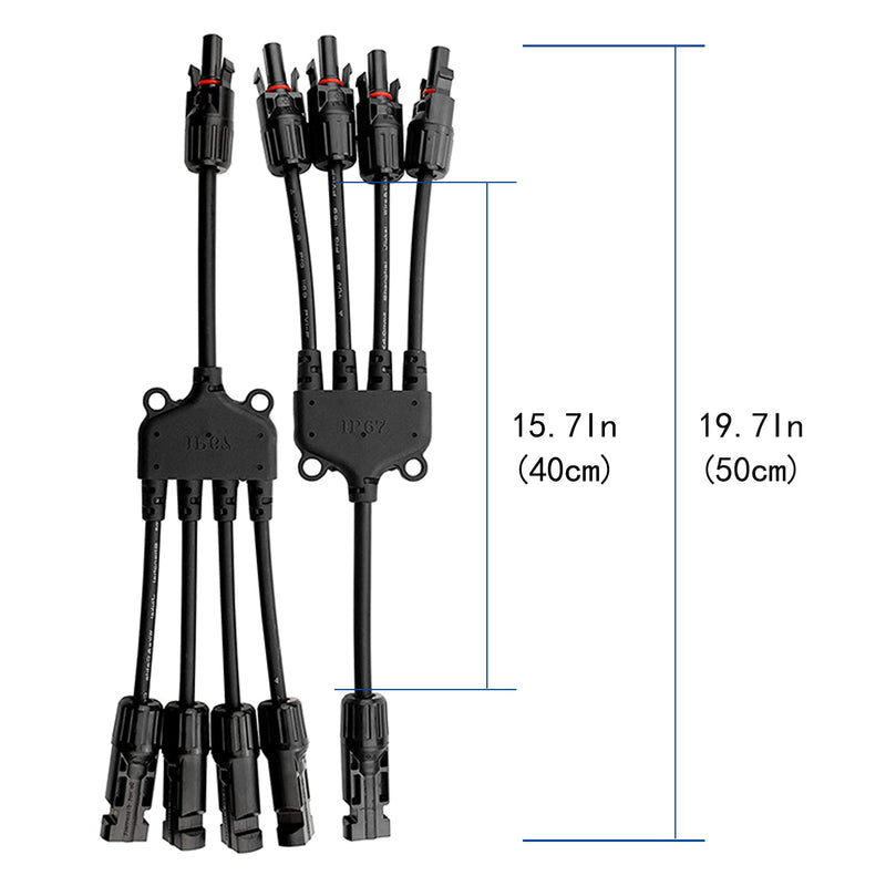 Load image into Gallery viewer, 4 to 1 Solar Branch Connectors MMMMF+FFFFM Pair