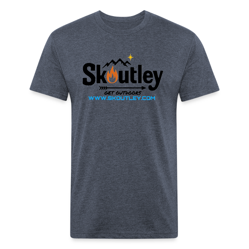 Fitted Cotton/Poly T-Shirt by Next Level - heather navy