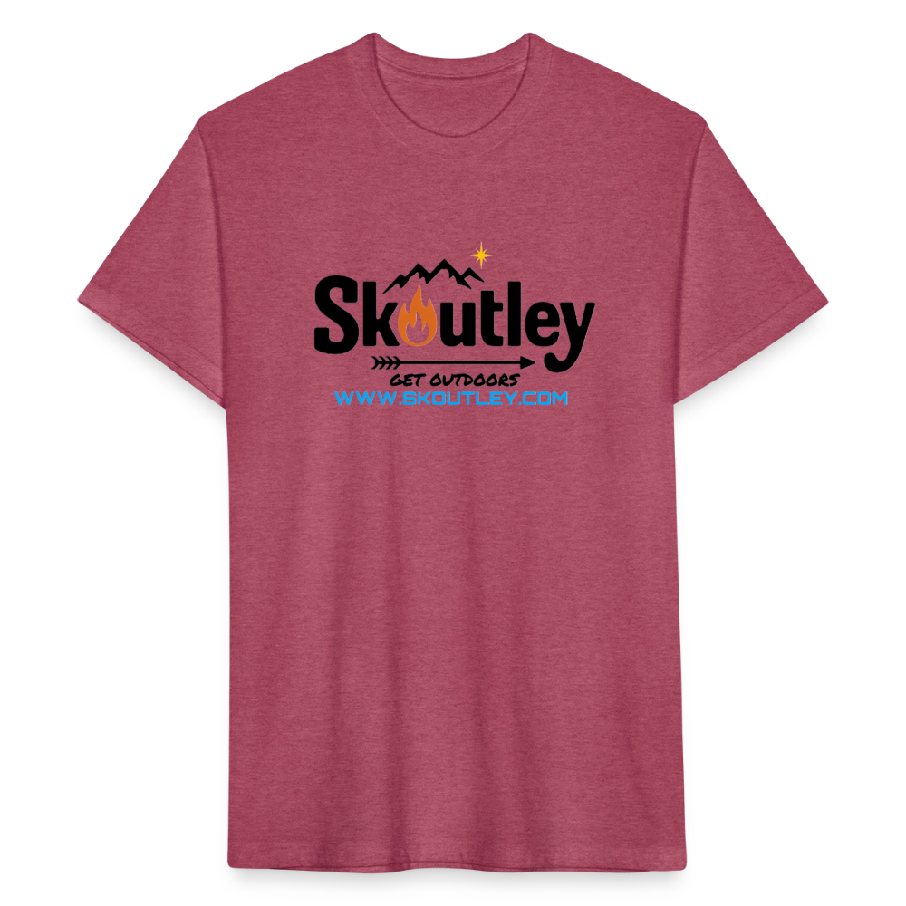 Fitted Cotton/Poly T-Shirt by Next Level - heather burgundy