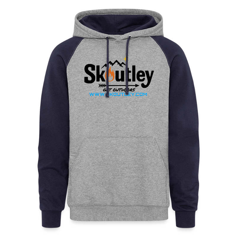 Load image into Gallery viewer, Colorblock Hoodie - heather gray/navy