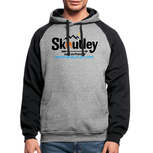 Colorblock Hoodie - heather gray/black