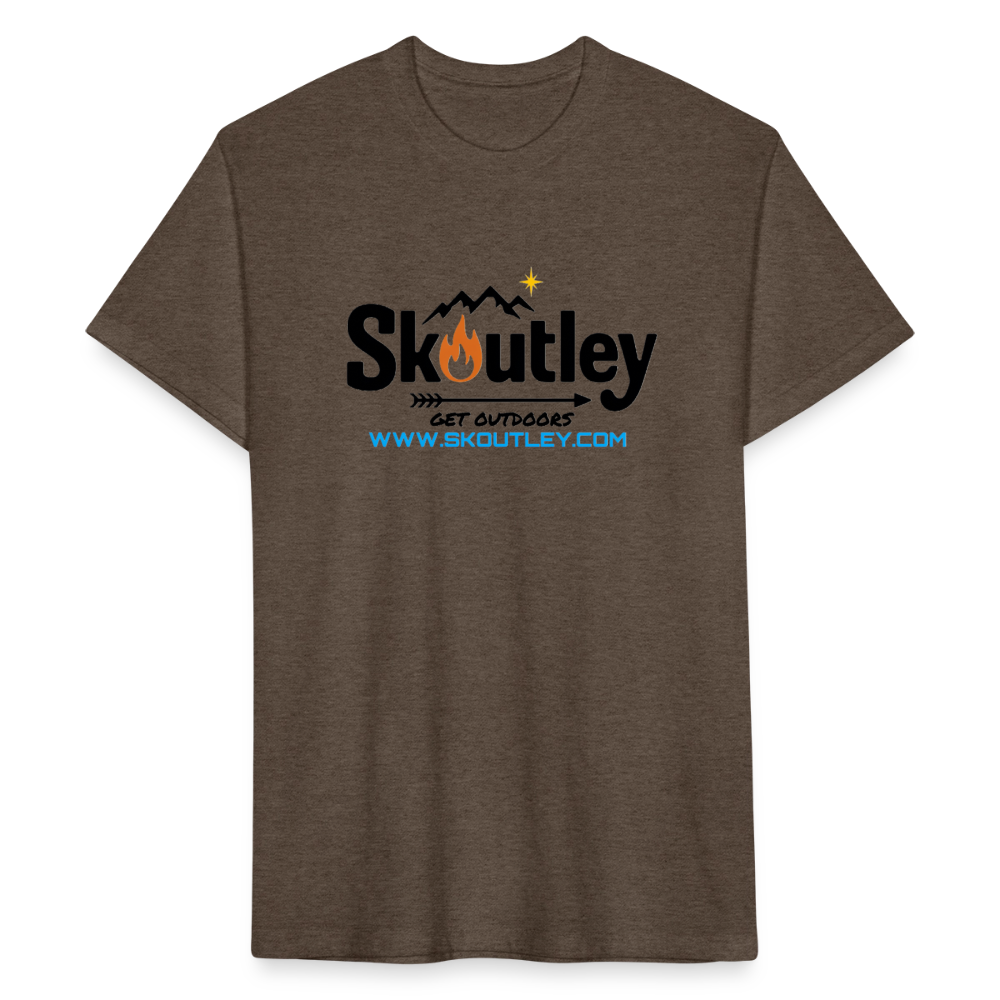Fitted Cotton/Poly T-Shirt by Next Level - heather espresso