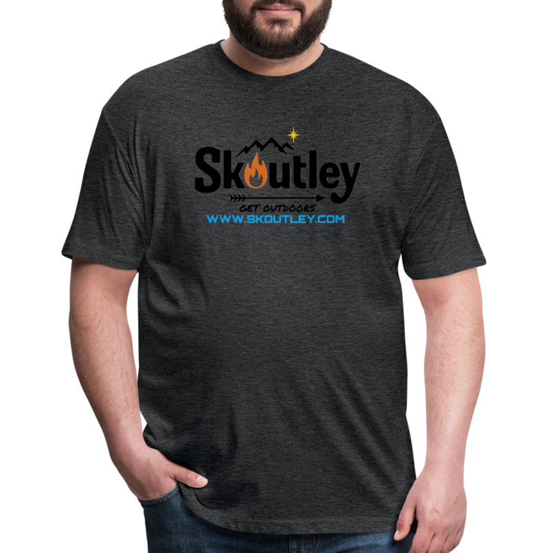 Load image into Gallery viewer, Fitted Cotton/Poly T-Shirt by Next Level - heather black