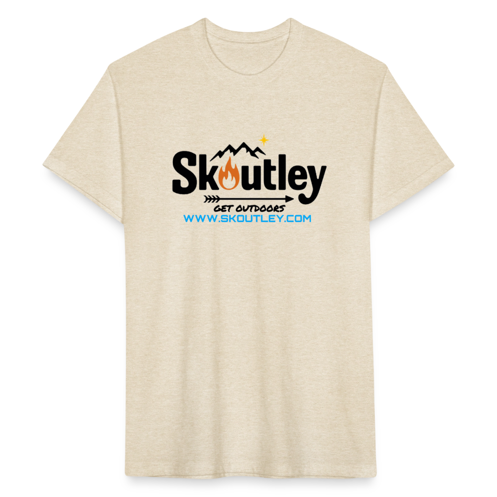 Fitted Cotton/Poly T-Shirt by Next Level - heather cream