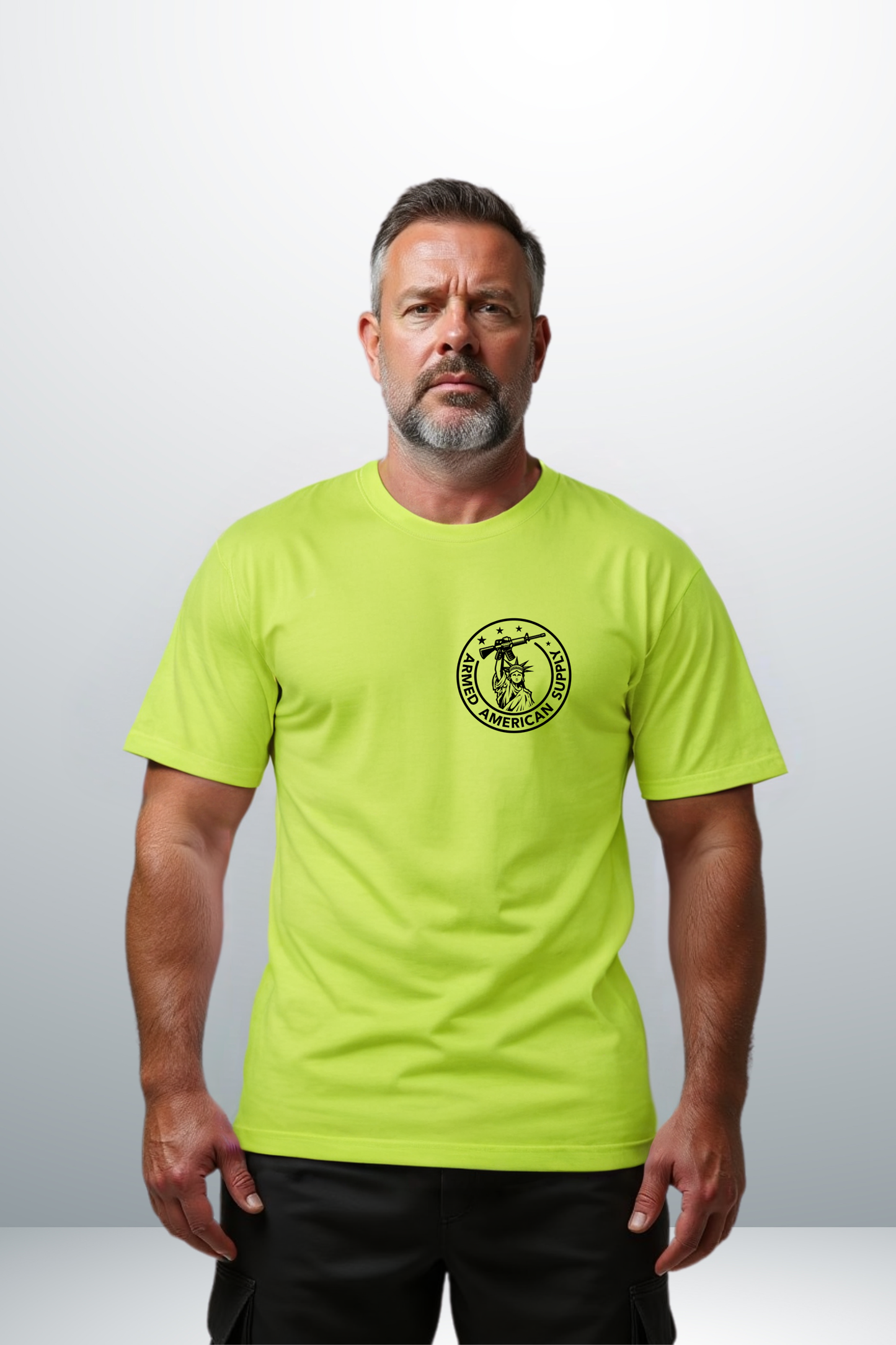 Exhausted - Safety Yellow Pocket T-Shirt