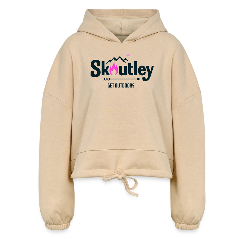 Load image into Gallery viewer, Women’s Cropped Hoodie - nude