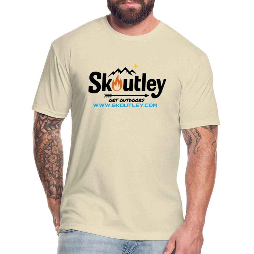 Fitted Cotton/Poly T-Shirt by Next Level - heather cream
