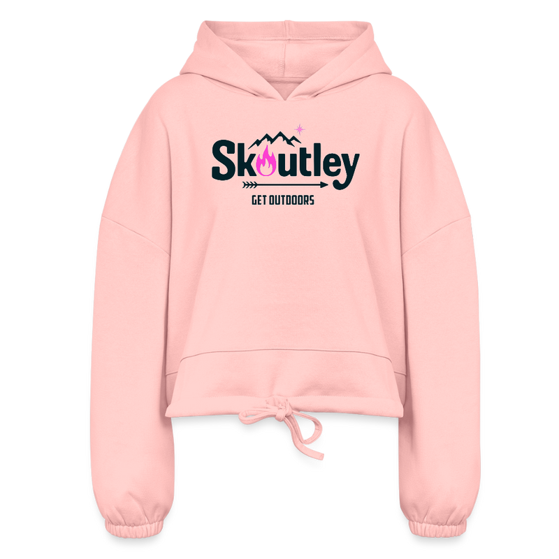 Load image into Gallery viewer, Women’s Cropped Hoodie - light pink