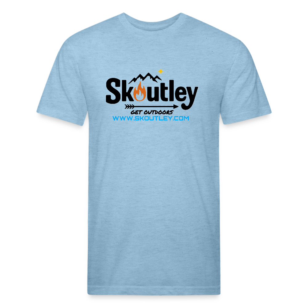 Fitted Cotton/Poly T-Shirt by Next Level - heather blue