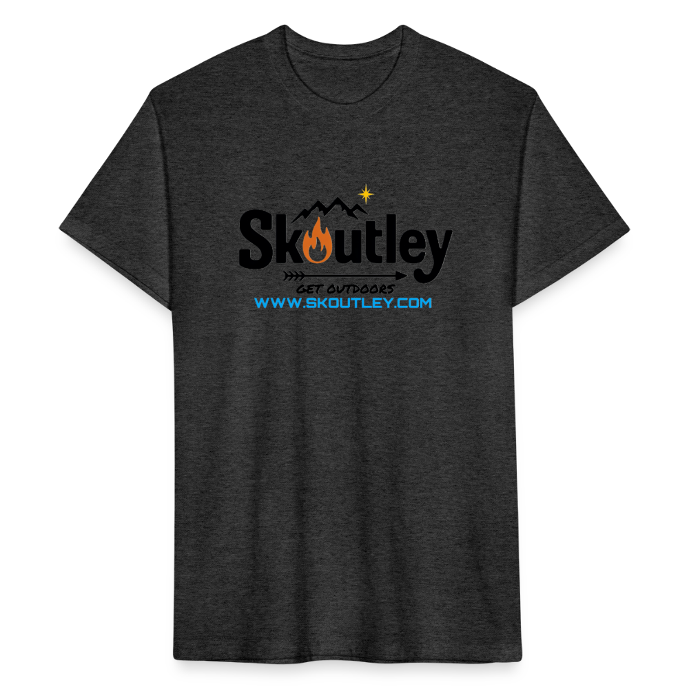 Fitted Cotton/Poly T-Shirt by Next Level - heather black