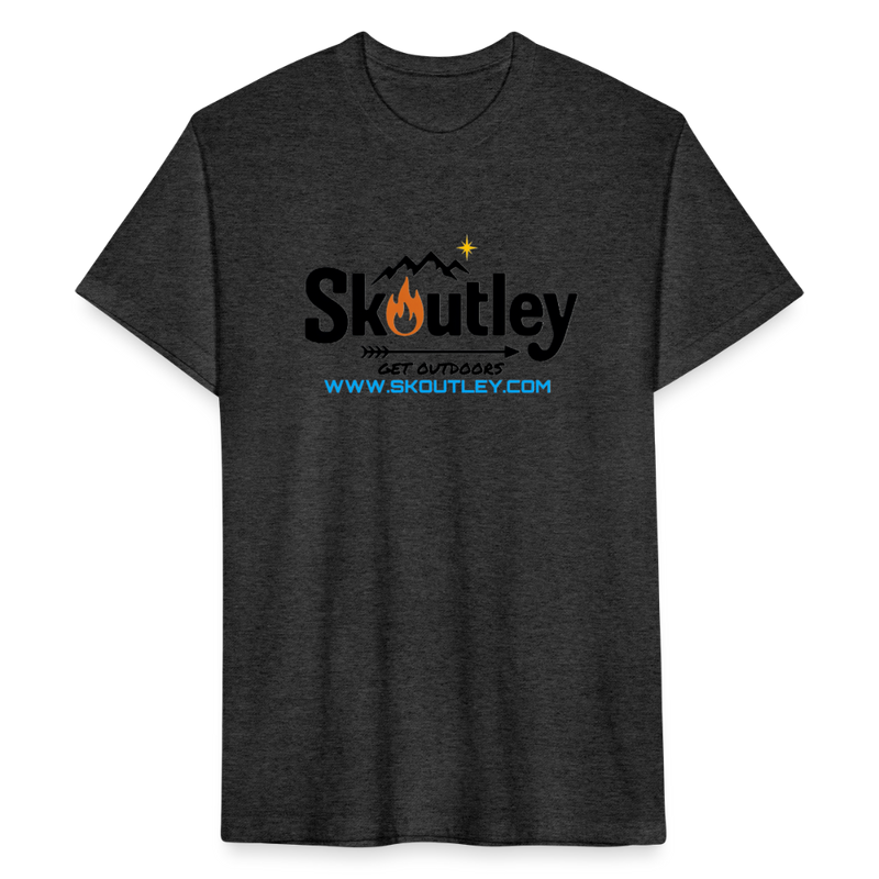 Load image into Gallery viewer, Fitted Cotton/Poly T-Shirt by Next Level - heather black