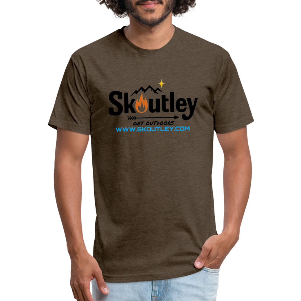 Fitted Cotton/Poly T-Shirt by Next Level - heather espresso