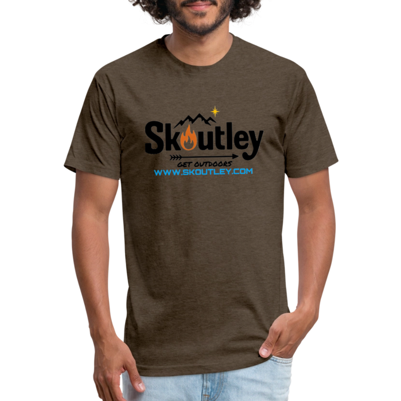 Load image into Gallery viewer, Fitted Cotton/Poly T-Shirt by Next Level - heather espresso