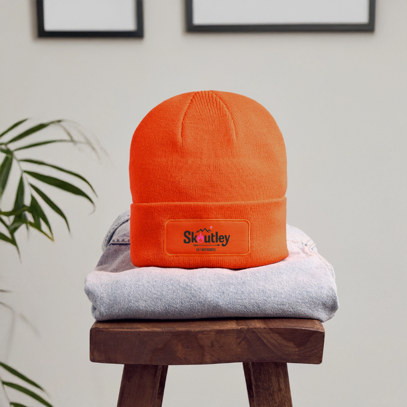 Load image into Gallery viewer, Patch Beanie - neon orange