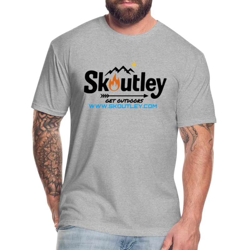 Load image into Gallery viewer, Fitted Cotton/Poly T-Shirt by Next Level - heather gray