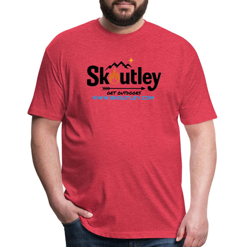 Load image into Gallery viewer, Fitted Cotton/Poly T-Shirt by Next Level - heather red