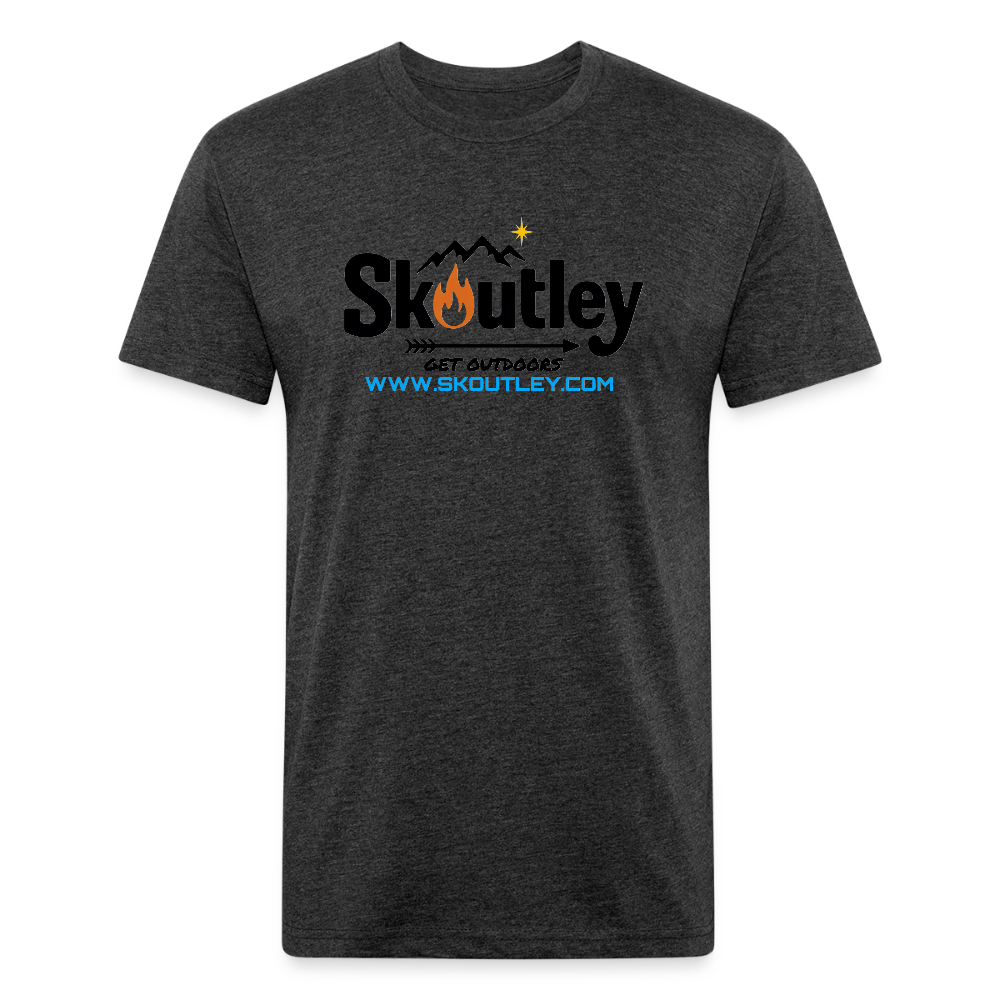 Fitted Cotton/Poly T-Shirt by Next Level - heather black