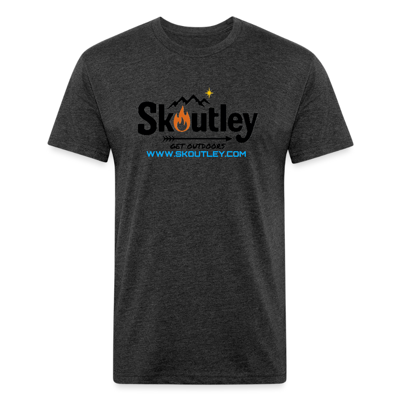 Load image into Gallery viewer, Fitted Cotton/Poly T-Shirt by Next Level - heather black