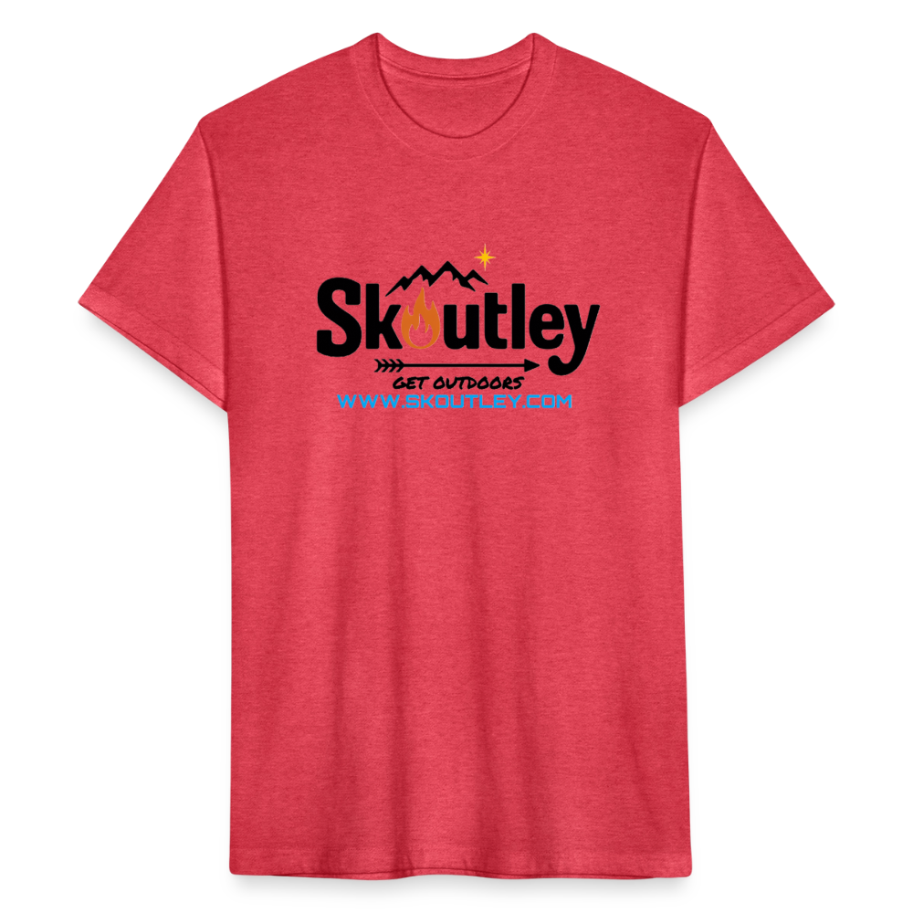 Fitted Cotton/Poly T-Shirt by Next Level - heather red