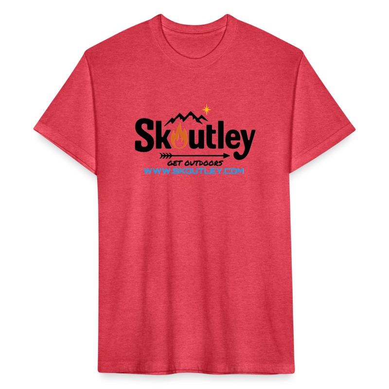 Load image into Gallery viewer, Fitted Cotton/Poly T-Shirt by Next Level - heather red