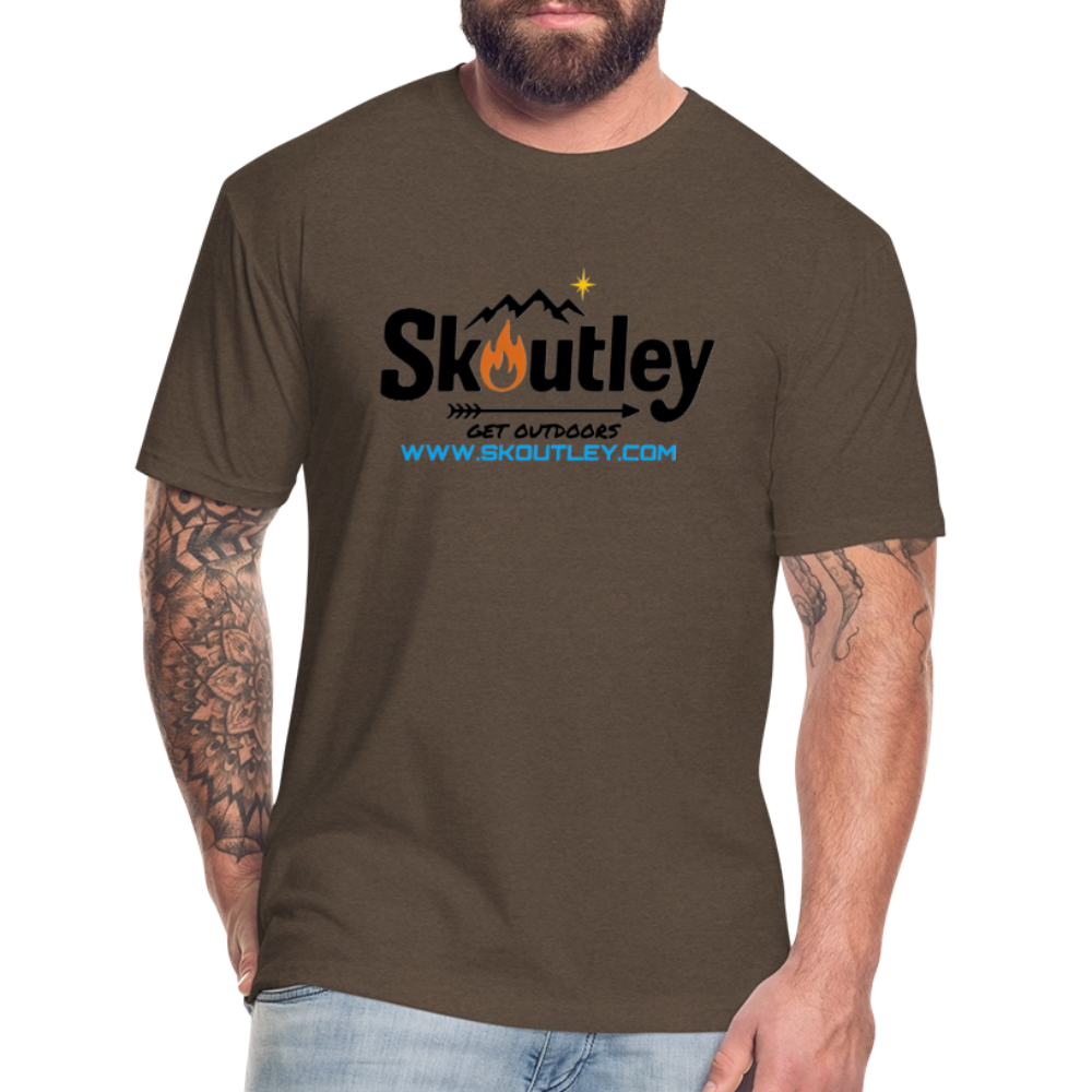 Fitted Cotton/Poly T-Shirt by Next Level - heather espresso