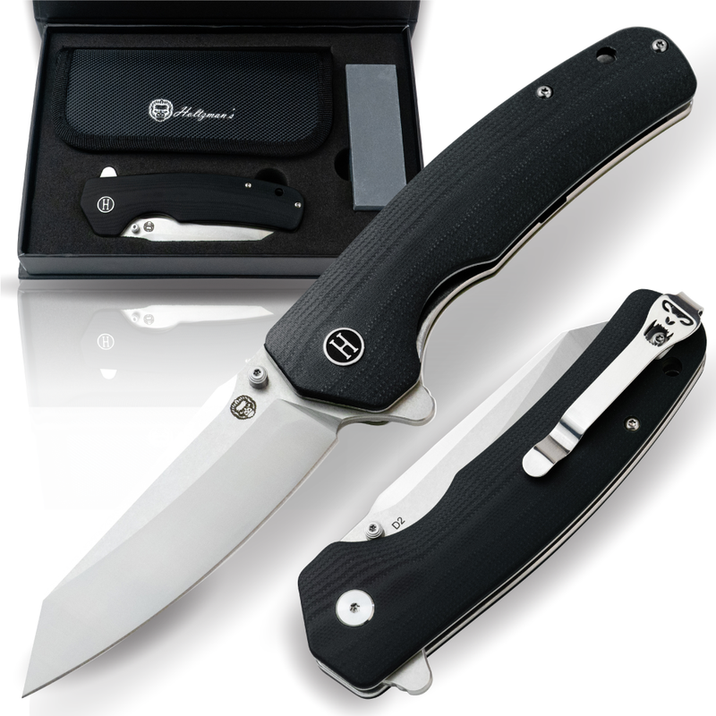 Load image into Gallery viewer, The Clip Point, Pioneer, Wild Trail Folding Pocket Knife Giftset Combo (Silver and Black)