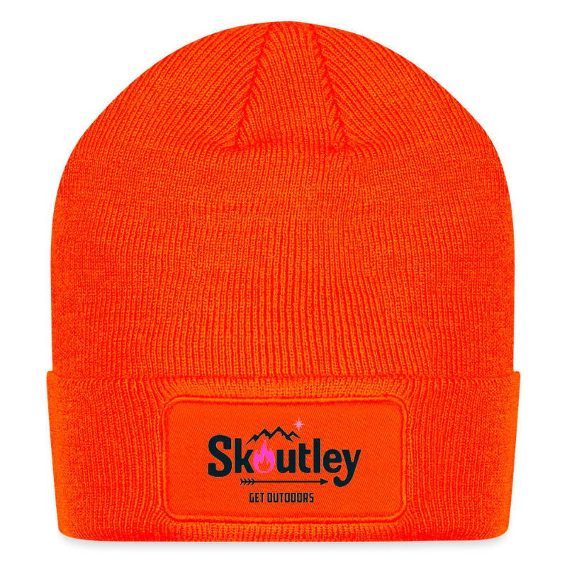 Load image into Gallery viewer, Patch Beanie - neon orange