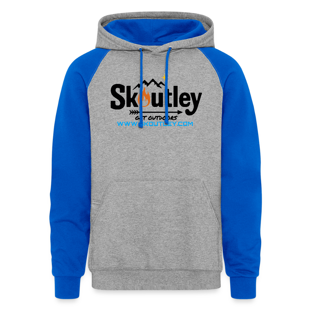 Colorblock Hoodie - heather grey/royal