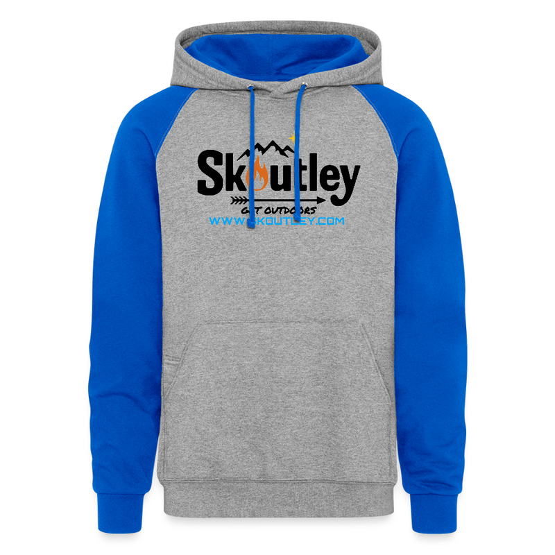 Load image into Gallery viewer, Colorblock Hoodie - heather grey/royal