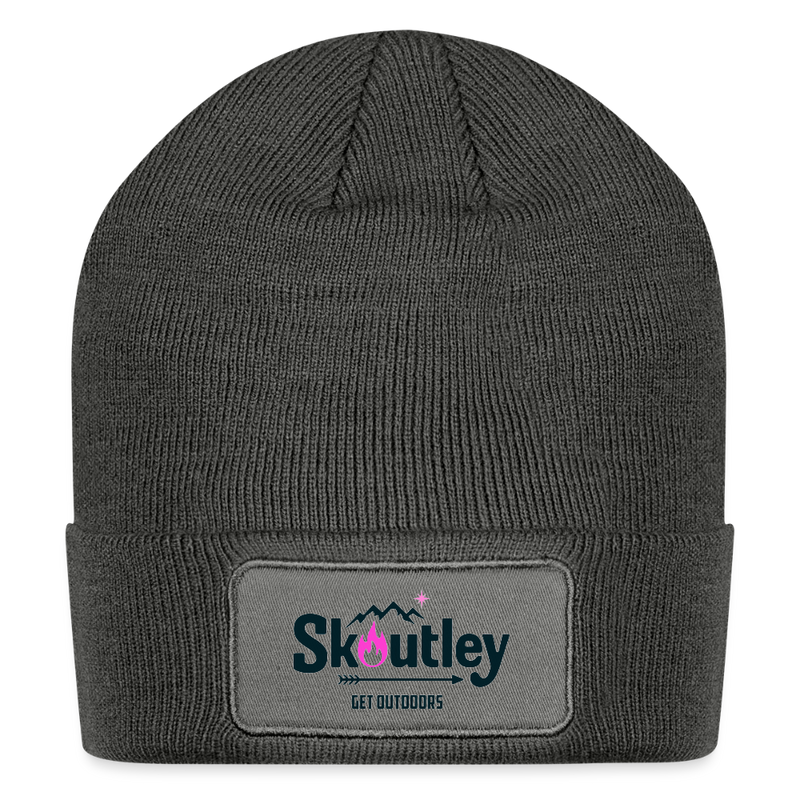 Load image into Gallery viewer, Patch Beanie - charcoal grey
