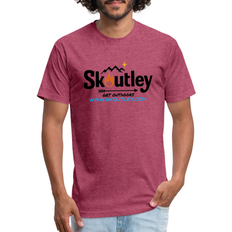 Load image into Gallery viewer, Fitted Cotton/Poly T-Shirt by Next Level - heather burgundy