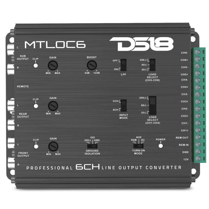 Load image into Gallery viewer, 6-Channel High-to-Low Level Line Output Converter with Remote Turn-On