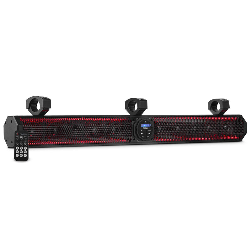 Load image into Gallery viewer, 37" Marine Amplified Soundbar with Bluetooth USB & RGB Lighting 10 Speakers 1200 Watts