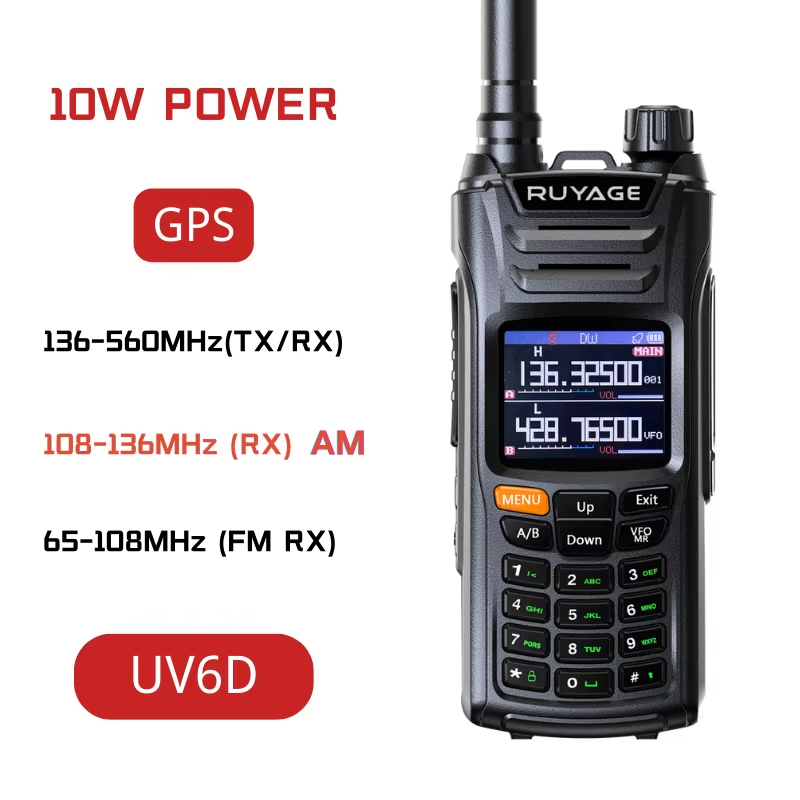 Load image into Gallery viewer, Ruyage UV6D VHF UHF Analog Long Range Two Way Radio Walkie Talkie