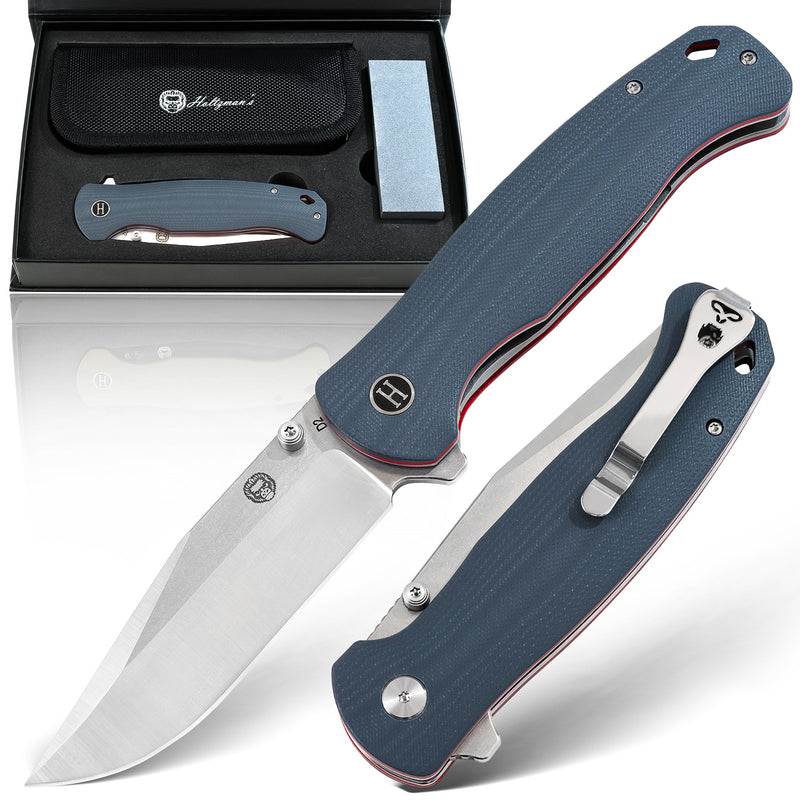Load image into Gallery viewer, The Wrangler Folding Pocket Knife Giftset for Men and Women (Silver and Red)