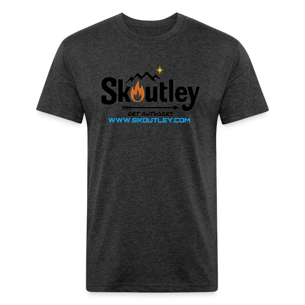 Fitted Cotton/Poly T-Shirt by Next Level - heather black