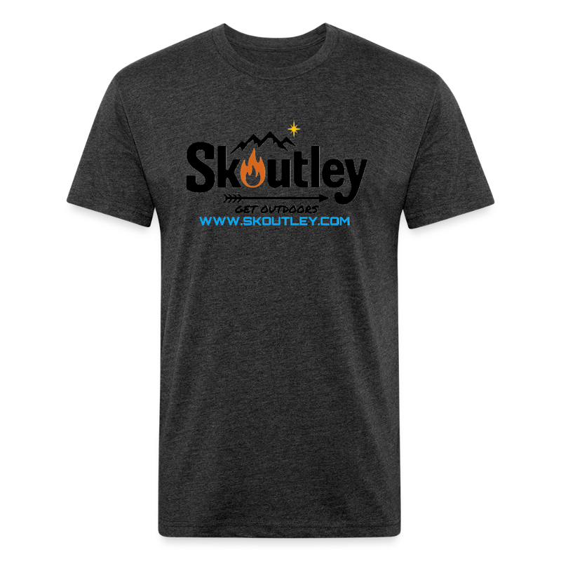 Load image into Gallery viewer, Fitted Cotton/Poly T-Shirt by Next Level - heather black