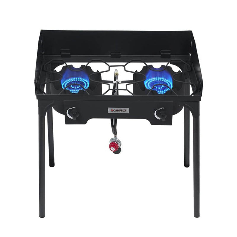Load image into Gallery viewer, 260,000 BTU High Pressure Double Propane Burner - Heavy Duty Cookware