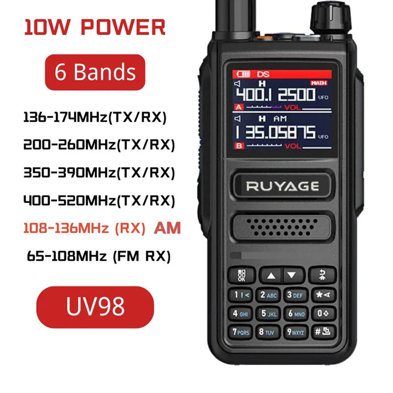 Load image into Gallery viewer, Ruyage UV98 10W VHF UHF Analog Long Range Two Way Radio Walkie Talkie